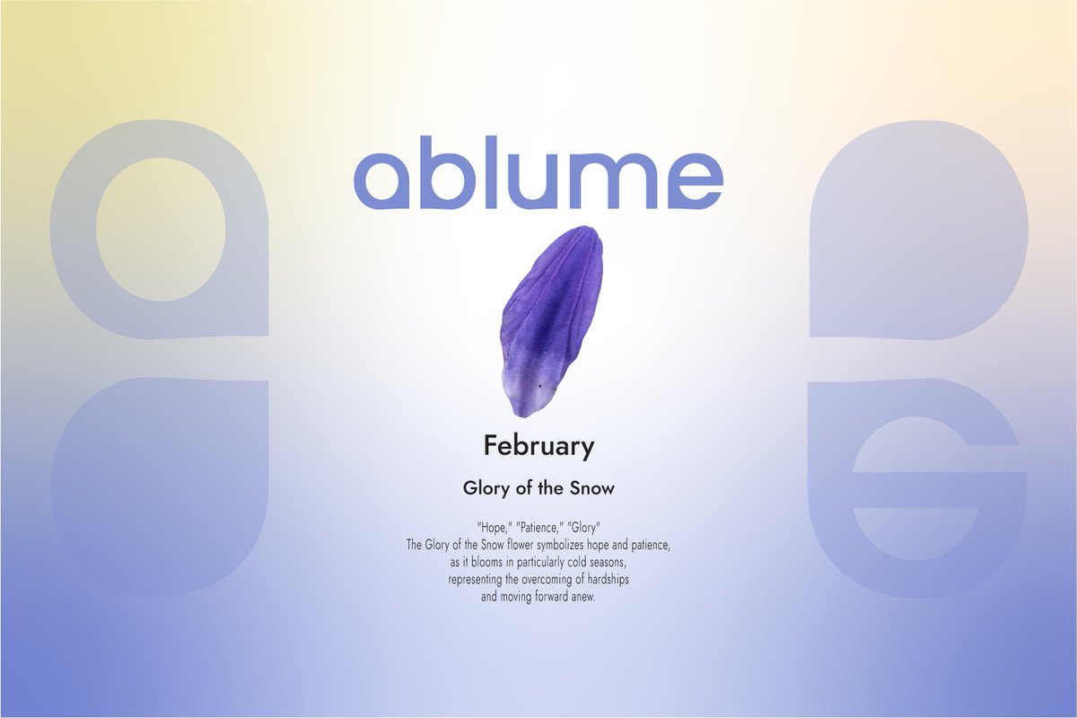 ablume_official's tweet photo. "Hope," "Patience," "Glory" – The Glory of the Snow flower symbolizes hope and patience, as it blooms in particularly cold seasons, representing the overcoming of hardships and moving forward anew.

#ablume #어블룸
#ARAN #아란 #SAENA #새나 #SIO #시오 https://t.co/EY9XabWSfd