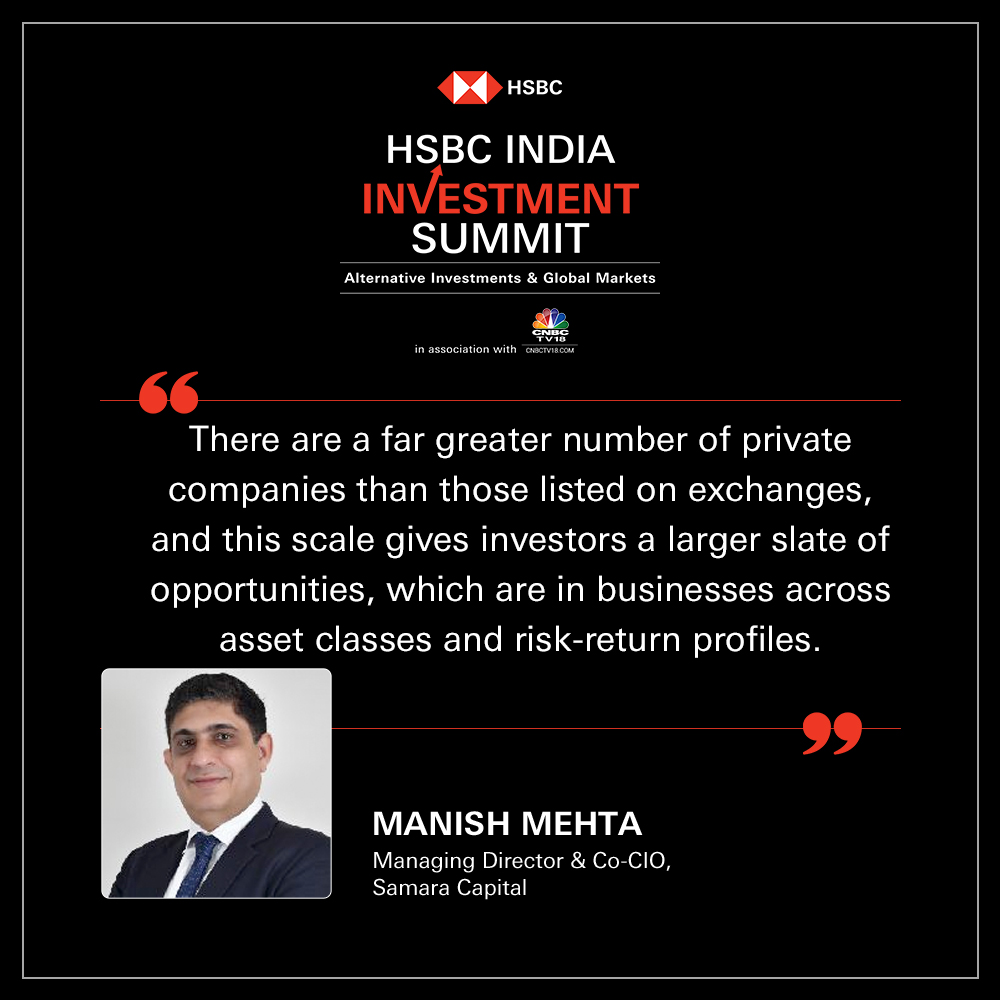CNBCTV18News's tweet photo. The second panel discussion began with Manish Mehta explaining the attraction that private markets hold for investors
Click here to watch: https://t.co/UvcisRTYLW
#HSBCAIS #NavigateWithHSBC #AlternativeInvestments #GlobalMarkets #HSBCInvestmentSummit #DelhiChapter @HSBC_IN https://t.co/WSgivHpVQA