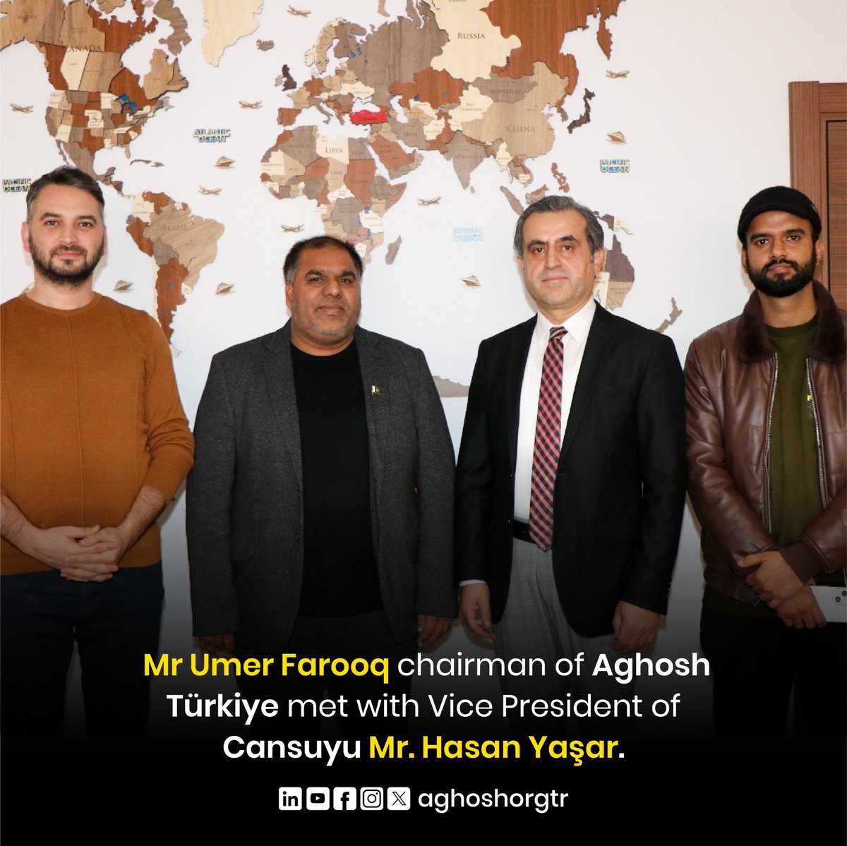 aghoshorgtr's tweet photo. Mr. Umer Farooq, Chairman of Aghosh Türkiye, met with Mr. Hasan Yaçar, Vice President of Cansuyu, to strengthen our long-standing partnership and expand our shared humanitarian efforts.

#aghoshtürkiye #Cansuyu https://t.co/ArRhUD2mfH