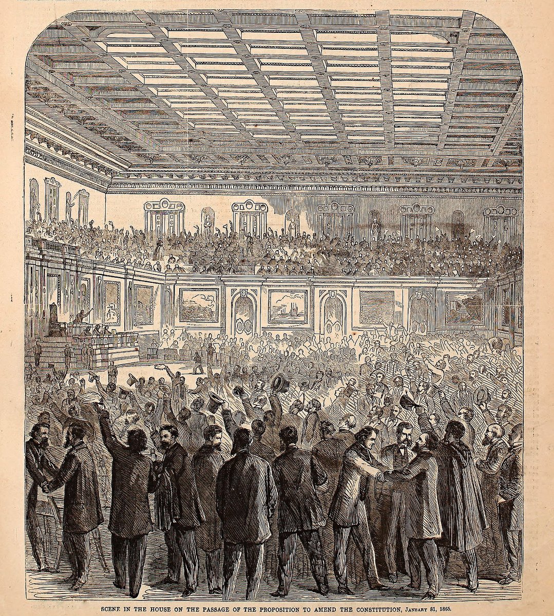 #otd in 1865, the U.S. House, by a vote of 119 to 56, passed the 13th Amendment—which decreed that "Neither slavery nor involuntary servitude, except as a punishment for crime whereof the party shall have been duly convicted, shall exist within the United States."