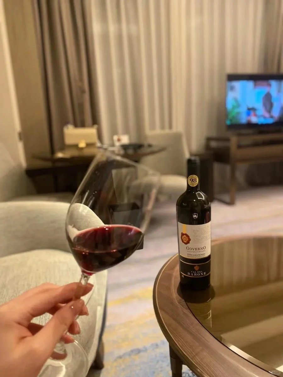 A person sits quietly in a warm living room, holding a glass of red wine in his hand, and the red liquid sways gently in the glass 🍷. The outside world is noisy and chaotic, but here, there is only peace and tranquility