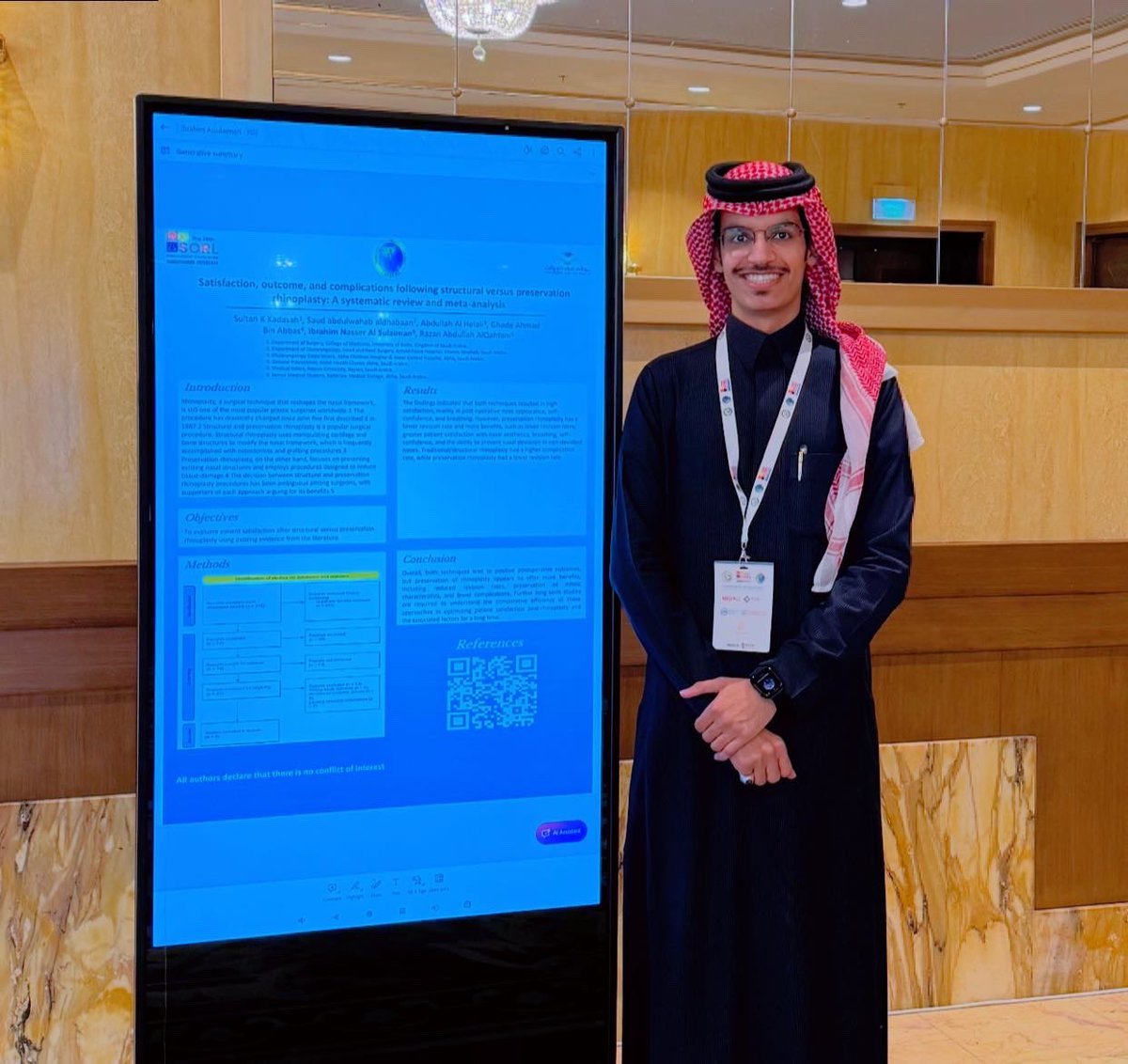 ORL59HNS's tweet photo. Glad to present our research poster in #PAAFPRS2025
#SSORL2025 
#جامعة_نجران 
#Medical_nu https://t.co/Y5w127eFow