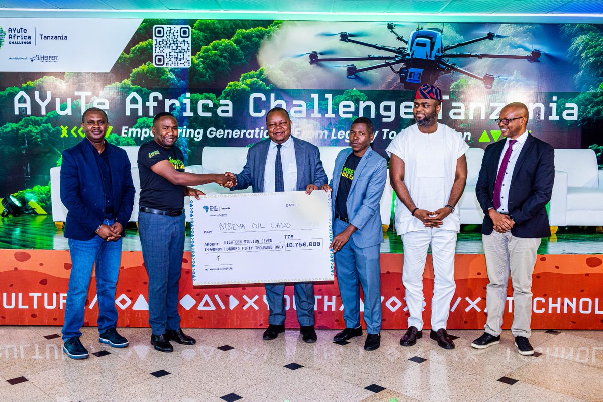 SaharaConsult_'s tweet photo. Congratulations to the winners of the AYuTe Africa Challenge Tanzania 2025! 

🥇 Overall Winner: ML-Animal Nutrition Innovation Centre
🥈 1st Runner-Up: Mbeya Oil Cado
🥉 2nd Runner-Up: Dry Food Enterprises
Your innovations are shaping the future of agriculture &amp; sustainability! https://t.co/RL3FH8yzpq