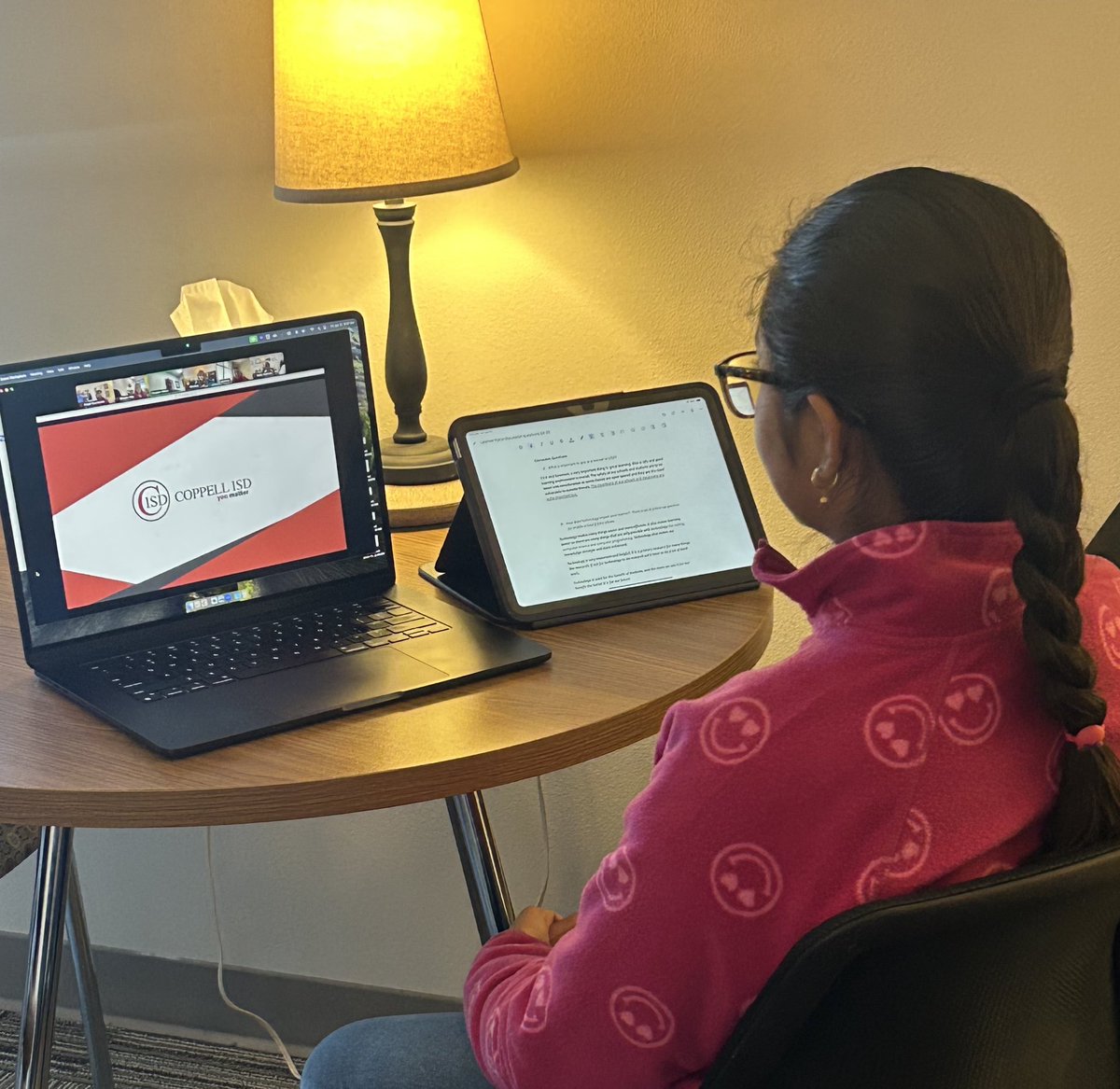 Aishiki shared why <a href="/NetZeroLee/">Richard J. Lee Elementary</a>  is such a special place during Coppell ISD’s Learner Voice session! We’re in good hands with learners like her! 👏🏼🫶🏻💚💙