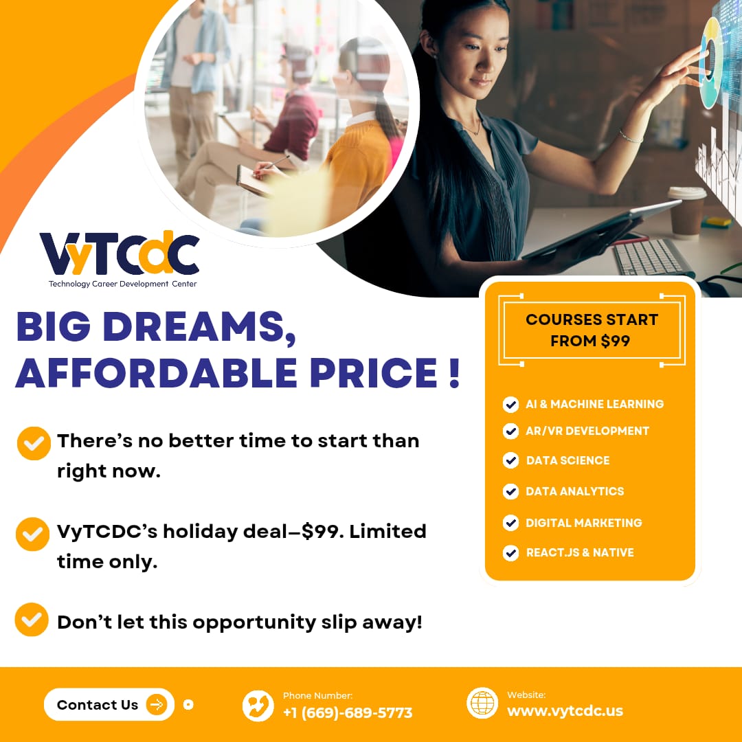 Vytcdcusa2002's tweet image. Big Dreams, Affordable Price !

There’s no better time to start than right now.

VyTCDC’s holiday deal—$99. Limited time only.

Don’t let this opportunity slip away!

#BigDreams #AffordablePrice #HolidayDeal #LimitedTimeOffer #DreamBig #OpportunityKnocks #InvestInYourself