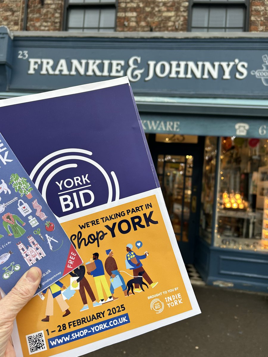 #Countdown to 1st February and the #ShopYork support your high street campaign 

Pick up your entry card and collect stamps to be in with a chance to win!

Starts tomorrow and we’re in!

#BishyRoadShopping #ShopYork #YorkBid #IndieYork #ShopSmall #ShopLocal <a href="/indieyorkmap/">Indie York</a>