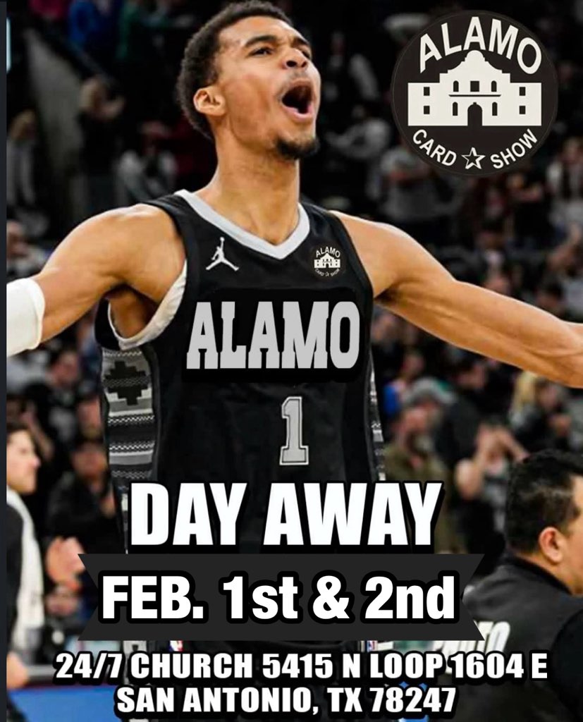 alamocardshow's tweet image. We are 1 days away from the Alamo Card Show on Feb 1st and 2nd. We will have Vince Young signing autographs and taking pictures on Sunday. Join us for some family fun. #buy #sell #trade
#sportscards #Pokemon #toys #FunkoPop #Collectibles