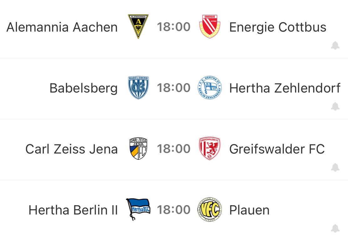 EastGermanFooty's tweet image. This feels like a proper Friday now!

One #3Liga and three #RLNO fixtures 💪🏻

Quick turnaround for GFC and Plauen who both have tough away trips.

Cottbus have a mammoth trek from the Eastern border to West to face Aachen; it’s live here:

🔗 #AACFCE - dfbplay.tv/epg/audition/p…
