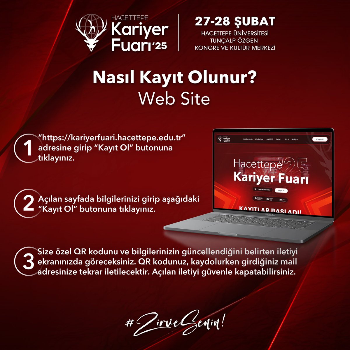 Hacettepe Kariyer Fuarı’25, 27-28 Şubat tarihlerinde sizlerle!

Tüm üniversite öğrencilerine ve mezunlarına açık olan etkinliğimize kayıt olmak için yapmanız gerekenleri gönderimizden inceleyebilirsiniz. ✨