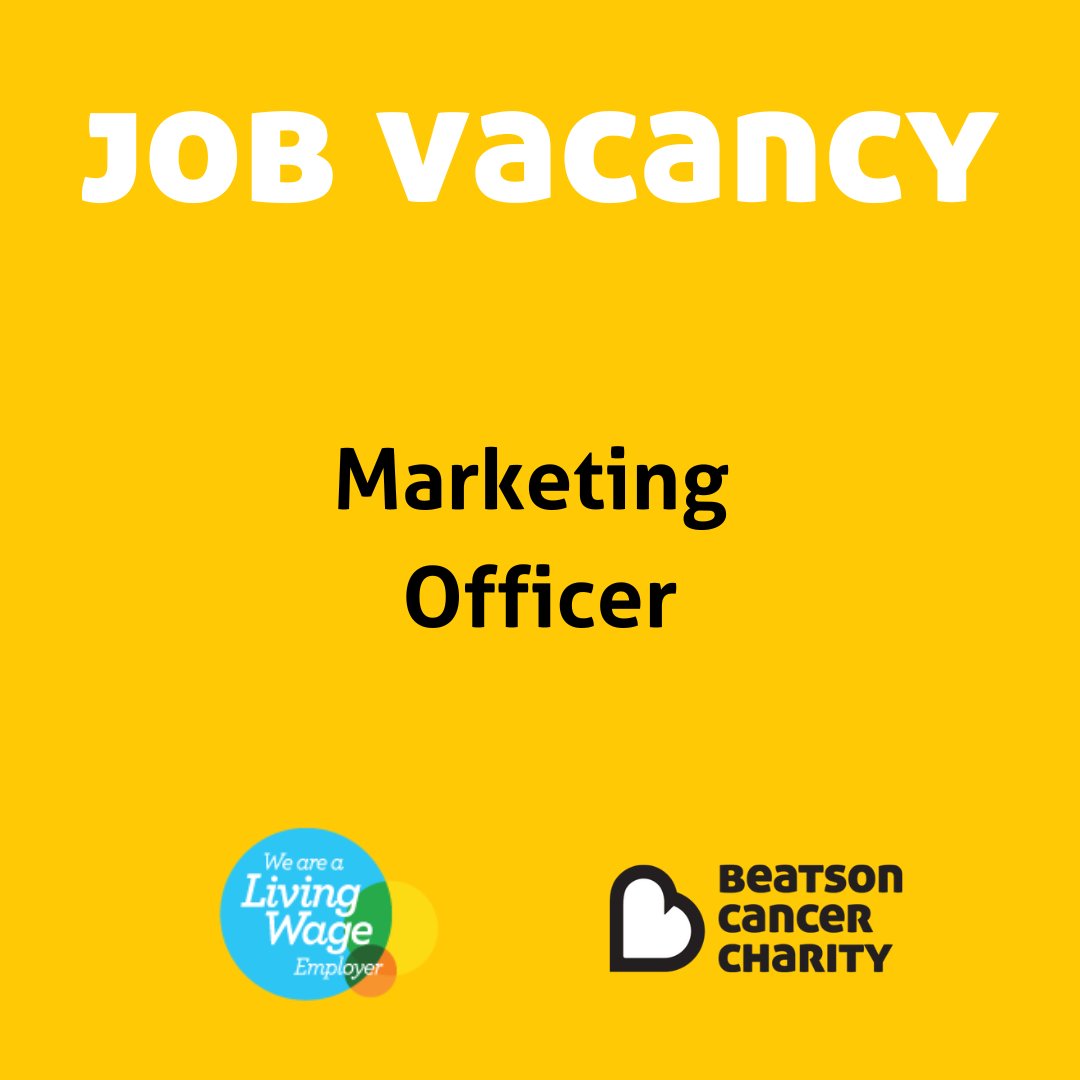 Beatson Cancer Charity (@beatson_charity) on Twitter photo ๐ฃ We're hiring ๐ฃ Weโre currently seeking a Marketing Officer
๐ Full job description: bit.ly/3T5Jezr
To apply please send a cover letter and CV to recruitment@beatsoncancercharity.org ๐ ๐ฃ We're hiring ๐ฃ Weโre currently seeking a Marketing Officer
๐ Full job description: bit.ly/3T5Jezr
To apply please send a cover letter and CV to recruitment@beatsoncancercharity.org ๐