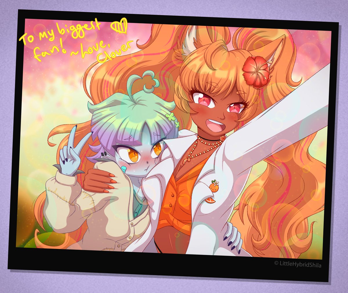 Dice Silvey 🧟♂️🔩 (Collab Arc) (@dicesilvey) on Twitter photo Mimosa was able to get a selfie with <a href="/CloversongVT/">Cloversong ☘️💚 TeamCrispyFox</a> !! Lucky lady even got it signed!! Totally not jealous.
Huge thanks to <a href="/HybridShila/">LittleHybridShila 🦁🐀 I draw arts!</a> for this cute piece, she's amazing and I won't let anyone say otherwise Mimosa was able to get a selfie with <a href="/CloversongVT/">Cloversong ☘️💚 TeamCrispyFox</a> !! Lucky lady even got it signed!! Totally not jealous.
Huge thanks to <a href="/HybridShila/">LittleHybridShila 🦁🐀 I draw arts!</a> for this cute piece, she's amazing and I won't let anyone say otherwise