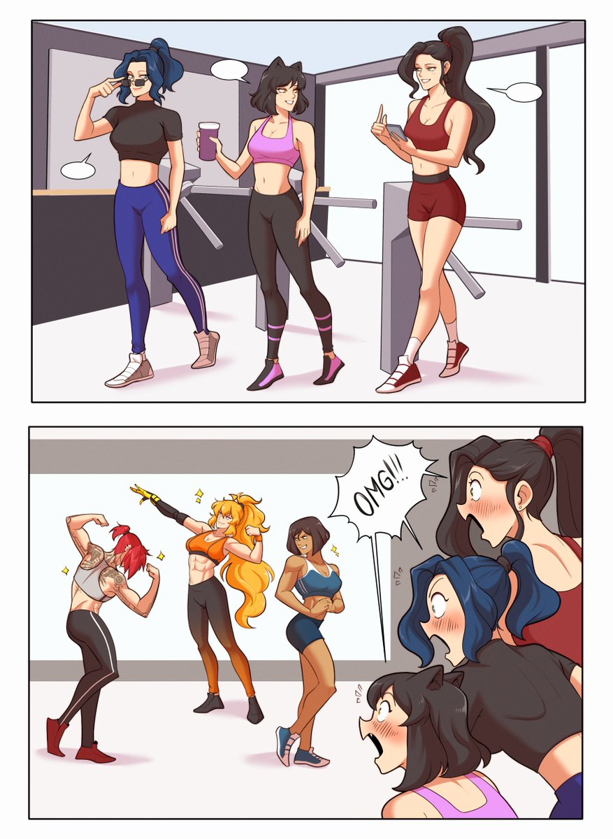 yellow_nicky's tweet photo. Couples at the gym 💪💥

Crossover commission  done for Centurion_115!
Thank you so much again for this opportunity 🙏

#korrasami #caitvi #bumbleby https://t.co/G6hSW1jvNI