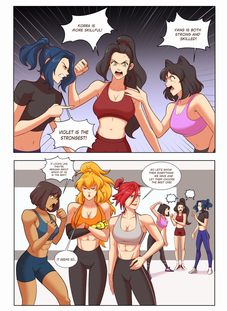 yellow_nicky's tweet photo. Couples at the gym 💪💥

Crossover commission  done for Centurion_115!
Thank you so much again for this opportunity 🙏

#korrasami #caitvi #bumbleby https://t.co/G6hSW1jvNI
