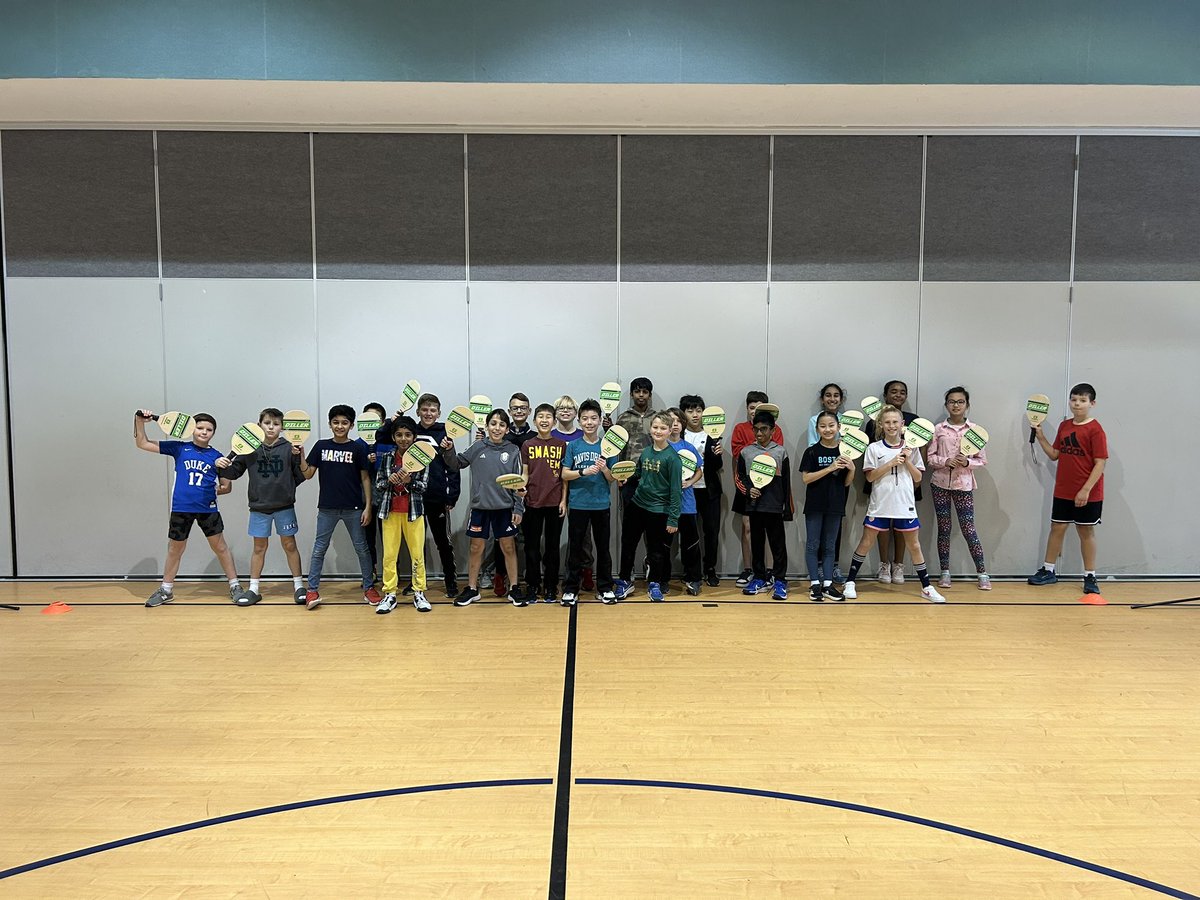 5th grade pickleball club! <a href="/DDEDolphins/">Davis Drive ES</a> has some serious pickleballers!