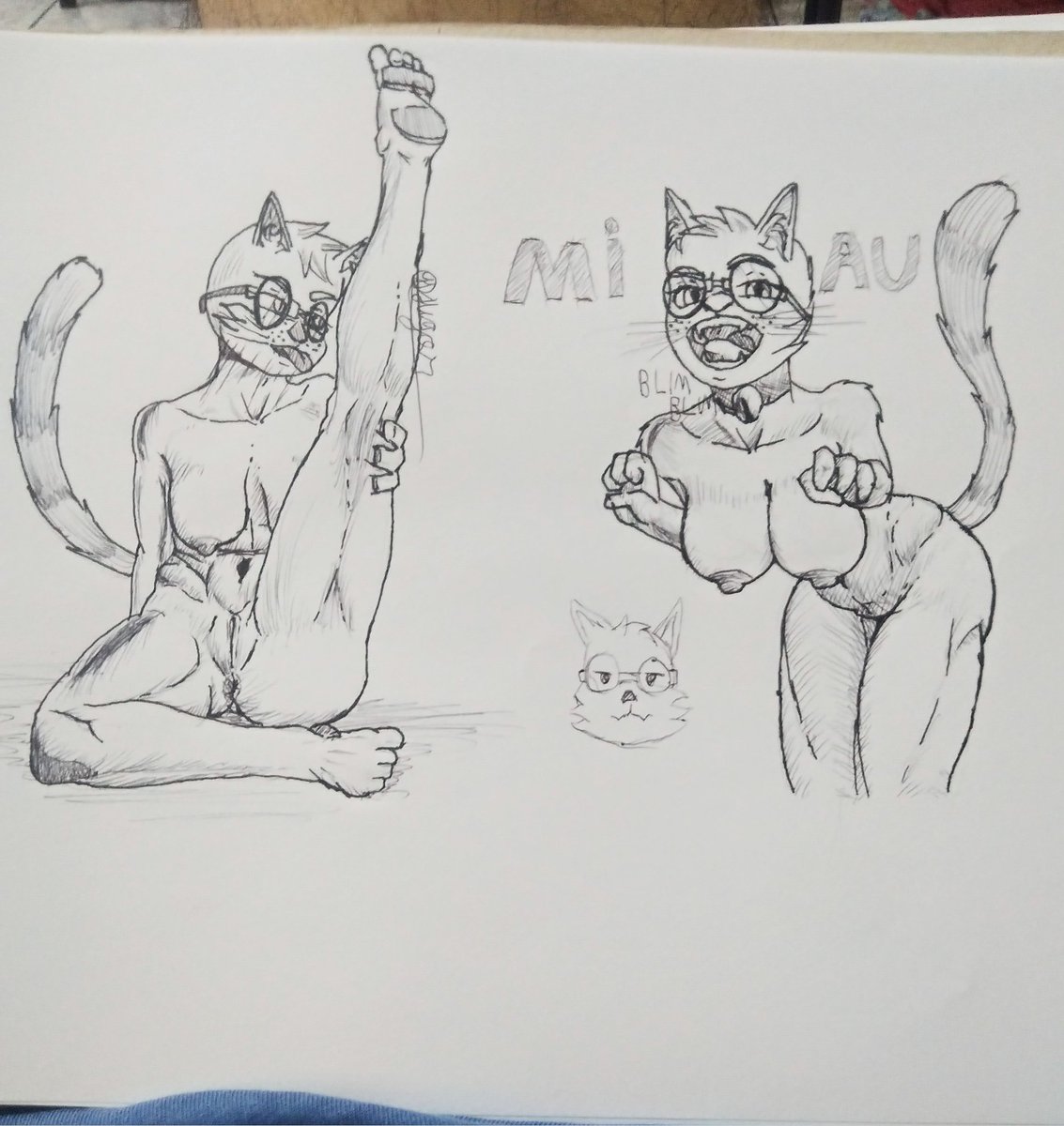 Higor8artis's tweet photo. Desenho feito no tradicional, finalmente depois de muito tempo eu utilizei minhas canetas piloto e uma esferográfica pra fazer as hachuras 
#art #nsfwtwtًً #nsfwtwtًًًٌٌٍِّْْٓ #skech https://t.co/xBZybWy8Nx