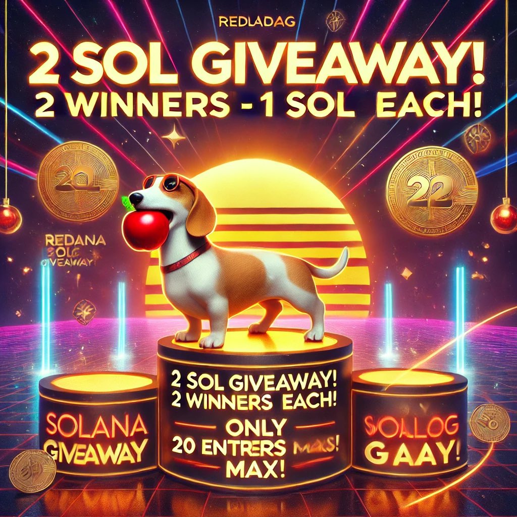 🎉 2 SOL GIVEAWAY! 🎉

Feeling generous today, i’m picking 2 lucky winners to receive 1 SOL each! 💰🔥

Only 20 people max can enter—FIRST COME, FIRST SERVE!

How to enter:
✅ Comment your SOL wallet address!
✅ Like &amp; Retweet to spread the word

🚀 I’ll randomly pick 2 winners