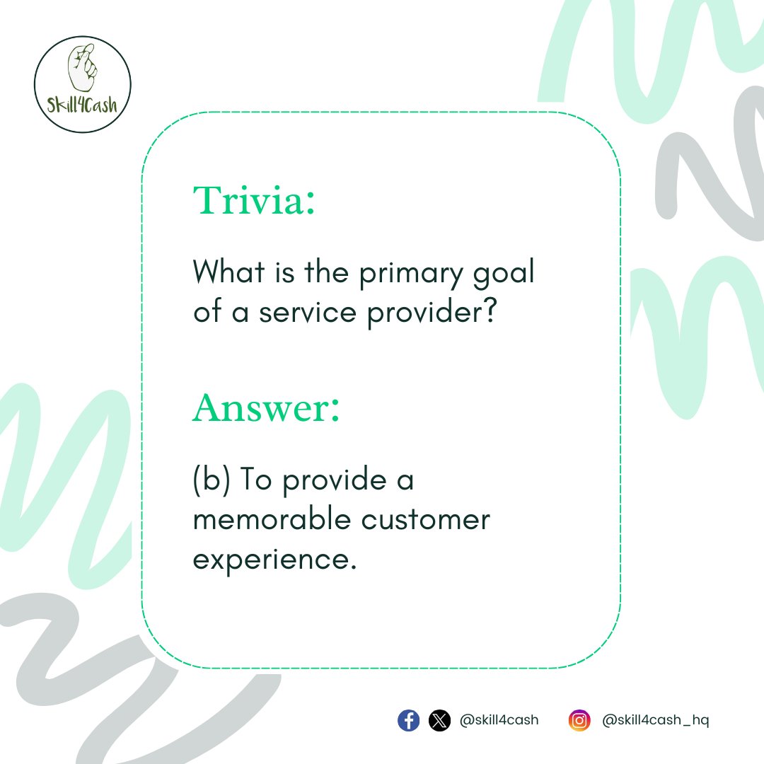 Skill4Cash's tweet photo. How could we forget this? 

What was your answer though? 😅

#tgif
#triviaanswer 
#excellentservice 
#serviceprovider https://t.co/XxmfeIwg4M