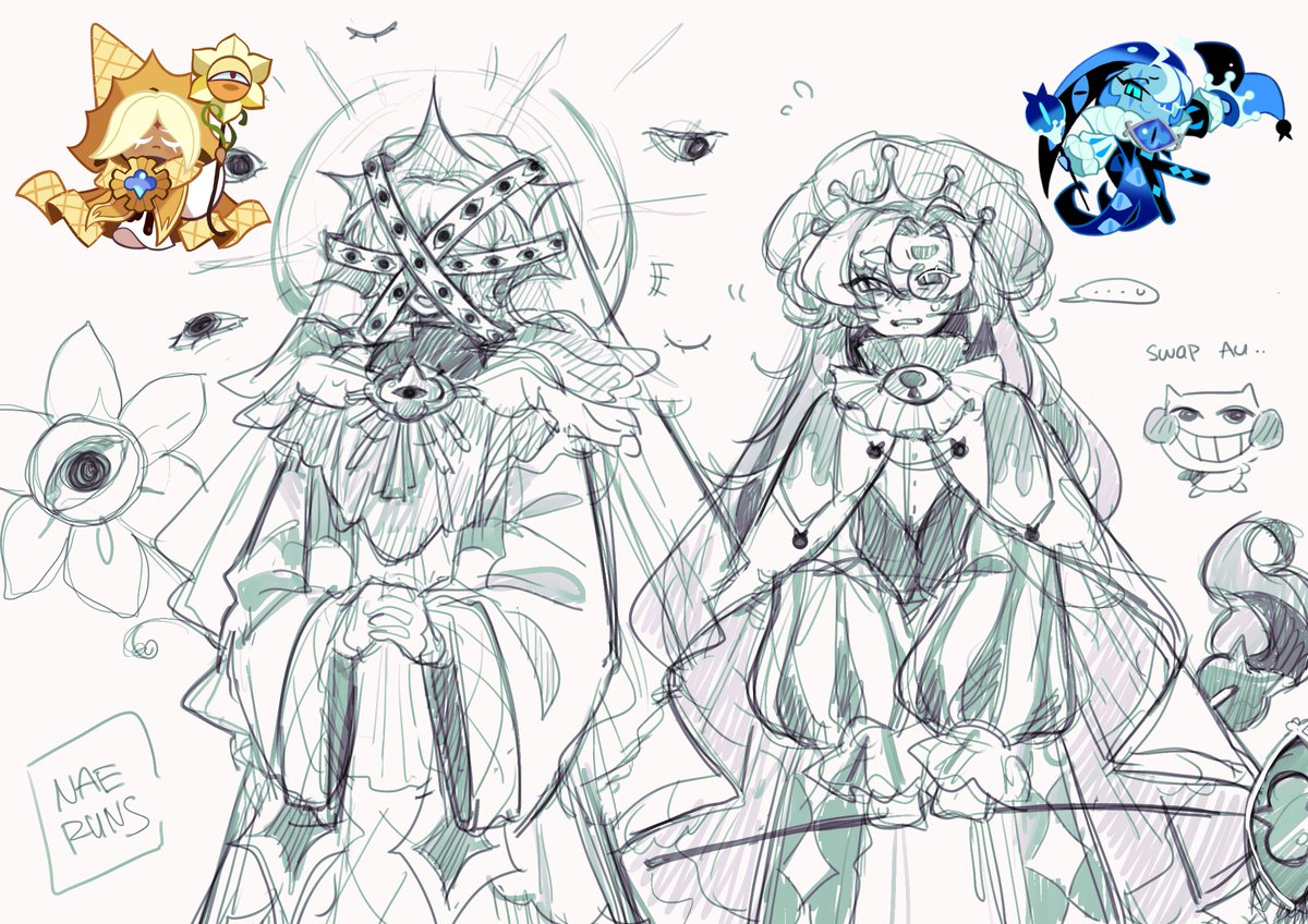 naeruns's tweet photo. my take on the swap au,,, 🫣 #cookierunkingdom https://t.co/KUF14YaV1w