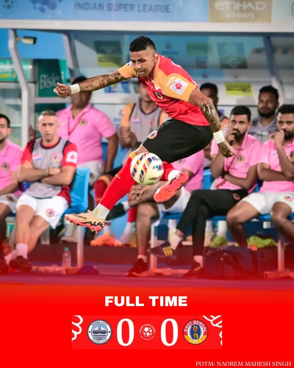 torch__bearers's tweet photo. FT | Mumbai City 0 ➖ 0 East Bengal
POTM - Naorem Mahesh Singh 🇮🇳
— দিমি সুযোগ কাজে লাগাতে ব্যর্থ।
— একের পর এক চোট, তারপরেও তুল্যমূল্য ফুটবল। বিশেষ করে প্রথমার্ধে।
— দ্রুত ক্লেইটন ও হিজাজির বিকল্প তুলে না দিলে কোচের কাজ আরো চ্যালেঞ্জিং হবে।
#JoyEastBengal #EastBengalFC #ISL https://t.co/qMSxZw4AAz