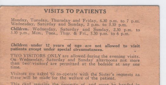 MTW NHS Hospital Archives (@mtwovertheyears) on Twitter photo Visiting at hospitals was closely controlled by the Matron and policed by the Ward Sister - In Tunbridge Wells tickets were issued! This from the 1950s.<a href="/MTWnhs/">Maidstone and Tunbridge Wells NHS Trust</a> Visiting at hospitals was closely controlled by the Matron and policed by the Ward Sister - In Tunbridge Wells tickets were issued! This from the 1950s.<a href="/MTWnhs/">Maidstone and Tunbridge Wells NHS Trust</a>