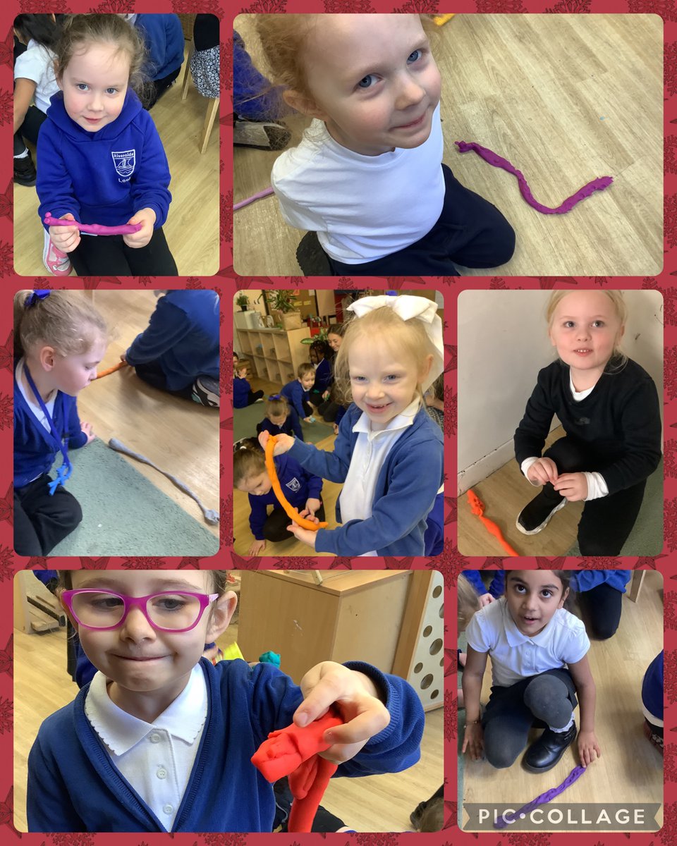 During our daily playdoh disco this week, we have been working on our fine motor skills creating our own snakes 🐍❤️@riverside_pri