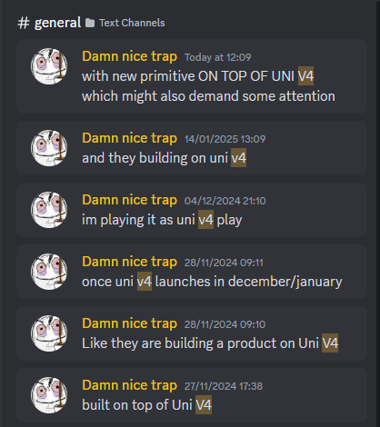 The homie rly just said:

"I guess I didn't realize it was launching on top of UNI V4"