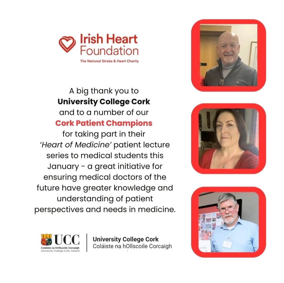 Pauline O'Shea (@posheaihf) on Twitter photo Thank you <a href="/UCC/">UCC Ireland</a> for introducing a #patient #lecture #series to help advance our future medical professionals value of #patientvoice in medicine. Thanks too to <a href="/Irishheart_ie/">Irish Heart Foundation</a> #Cork #PatientChampions who took part <a href="/Sharon/">Sharon</a> Butler <a href="/John_Twohig/">John Twohig</a> and <a href="/kingfixer/">Arthur Little</a> #heart #stroke #advocacy Thank you <a href="/UCC/">UCC Ireland</a> for introducing a #patient #lecture #series to help advance our future medical professionals value of #patientvoice in medicine. Thanks too to <a href="/Irishheart_ie/">Irish Heart Foundation</a> #Cork #PatientChampions who took part <a href="/Sharon/">Sharon</a> Butler <a href="/John_Twohig/">John Twohig</a> and <a href="/kingfixer/">Arthur Little</a> #heart #stroke #advocacy