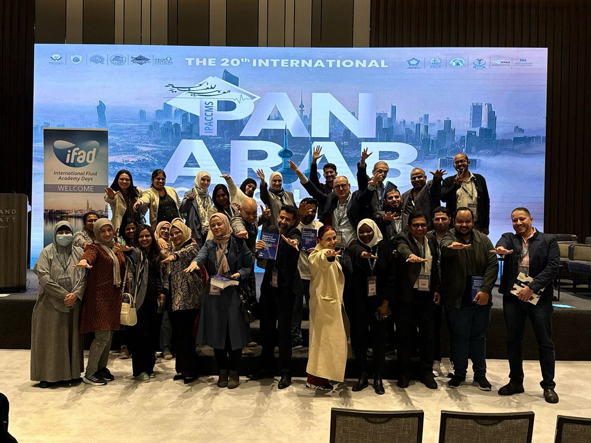 Fluid_Academy's tweet photo. Just finished succesful #IFADmini in Kuwait during the International Pan-Arab Intensive Critical Care Medicine Symposium with honorary closing lecture  on artificial intelligence and fluid management given by Dr Jorge Hidalgo President @WFICCceo  @WFICCcomms and  chaired by @AAlFares79  @Manu_Malbrain  and @PrXaMonnet  #ipaccms