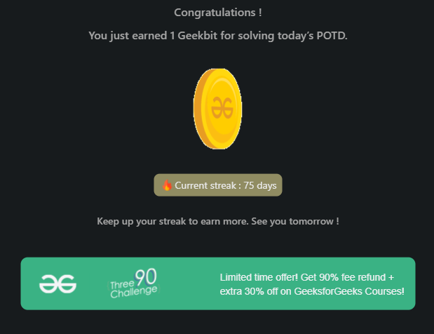 j_vidyashr10514's tweet photo. Day 75 of #gfg160 Challenge!  
Sudoku Solver: Optimized backtracking solution using bitwise operations to solve the Sudoku puzzle. #geekstreak2025 #womenintech #Zoho #Flipkart #Amazon #Microsoft #MakeMyTrip #OlaCabs #Oracle #MAQSoftware #Directi #PayPal #Samsung  
@geeksforgeeks https://t.co/h3NoUpHMx7