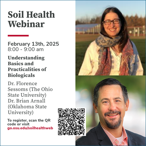 Manbir Kaur Rakkar (@manbirrakkar) on Twitter photo Have questions about #biologicals?
Join Session 2 of 2025 #SoilHealth Webinar series hosted by <a href="/OSU_Agronomy/">Ohio State Agronomy</a> to get answers from experts <a href="/FlorenceSessoms/">Florence Sessoms</a> and <a href="/OSU_NPK/">Brian Arnall</a> on Feb 13 at 8 am ET.
Register to join through zoom: go.osu.edu/soilhealthweb Have questions about #biologicals?
Join Session 2 of 2025 #SoilHealth Webinar series hosted by <a href="/OSU_Agronomy/">Ohio State Agronomy</a> to get answers from experts <a href="/FlorenceSessoms/">Florence Sessoms</a> and <a href="/OSU_NPK/">Brian Arnall</a> on Feb 13 at 8 am ET.
Register to join through zoom: go.osu.edu/soilhealthweb