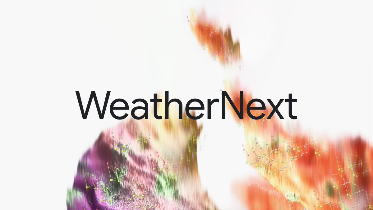 We’re putting our most advanced AI for weather forecasting into more people’s hands. ☁️🌐

Scientists can now access <a href="/Google/">Google</a>'s WeatherNext models as well as real-time &amp; historical data to accelerate research, improve how we respond to disasters, &amp; more →goo.gle/40BBEkp