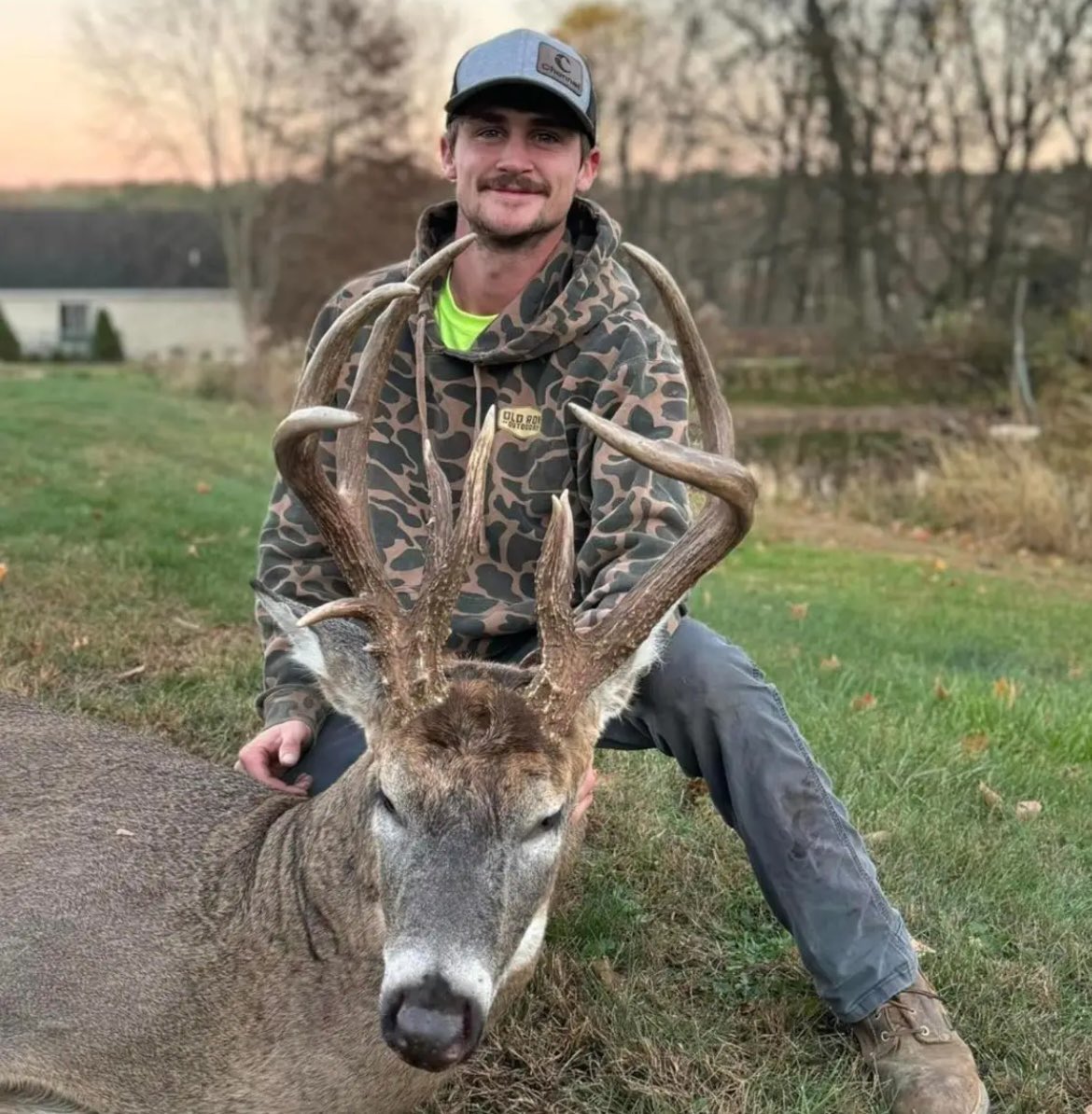 Paul took this awesome buck in Knox County! What a unique and amazing rack! Congratulations Paul!! #HuntOhio