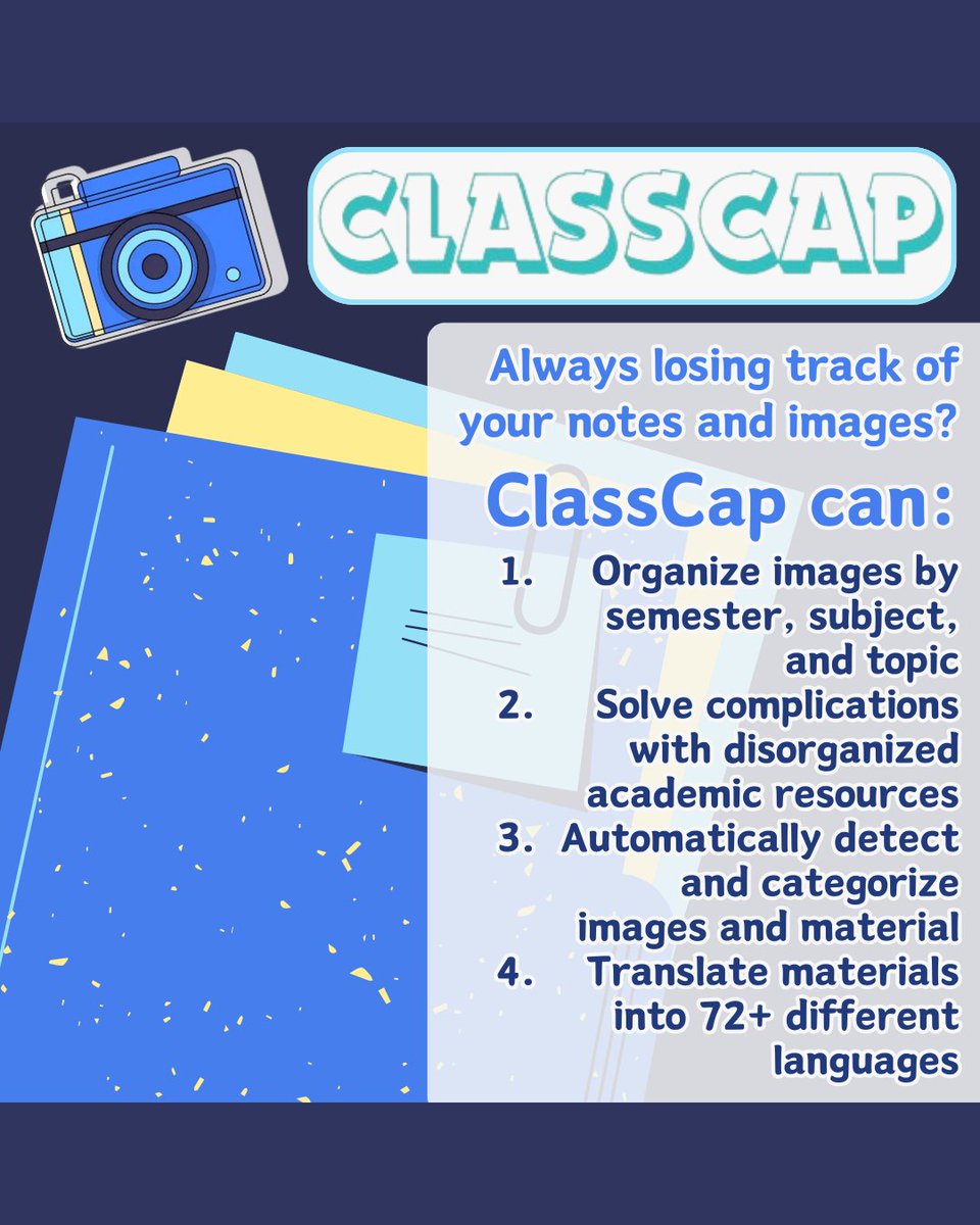 ClassC5762's tweet image. Transform the way you learn and teach with ClassCap! 🌟 Stay organized, collaborate easily, and make every lesson count. Download today and see the difference! 

#ClassCap #EdTech #NextLevelLearning