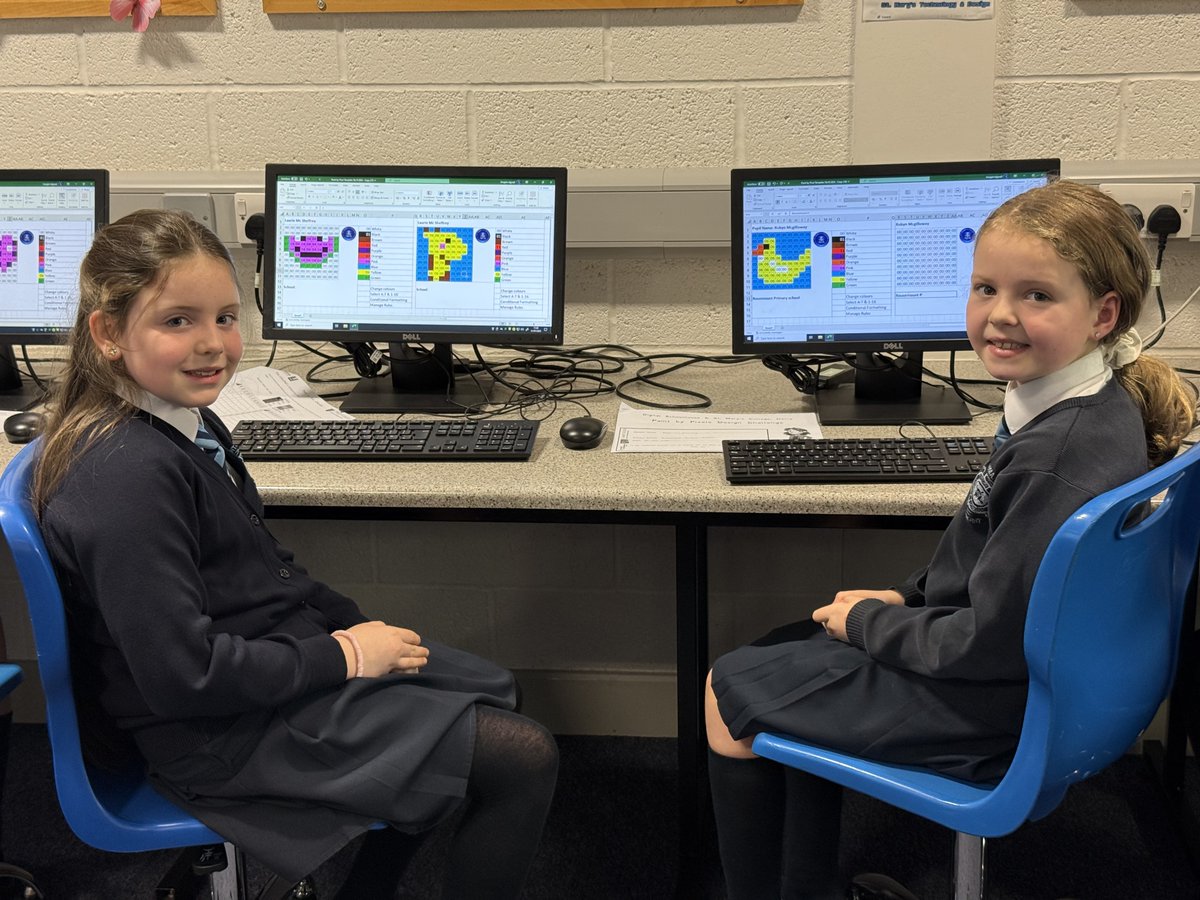SaintMarysDerry's tweet image. We were delighted to welcome Primary 5 pupils and Mrs Scott from Rosemount Primary School to our @DigSchoolhouse today! 💻

P5 pupils produced excellent work in our Paint by Pixels Challenge using Microsoft Excel! 👾

#Computational #Thinking #Unplugged