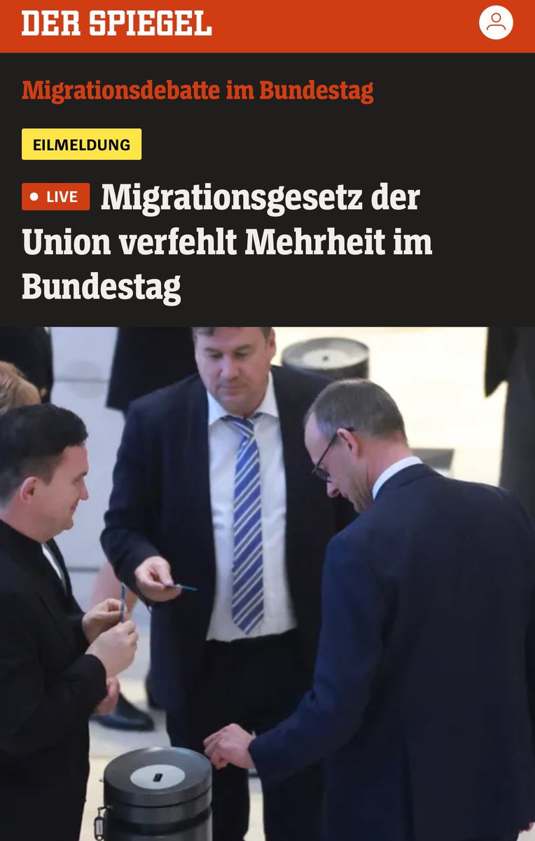SPD und Grüne haben ihre Zustimmung zur Eindämmung der illegalen Migration verweigert. Ihrer Verantwortung für unser Land werden sie damit nicht gerecht. Die Wähler werden darüber entscheiden.
<a href="/CDU/">CDU Deutschlands</a> <a href="/cducsubt/">CDU·CSU</a>