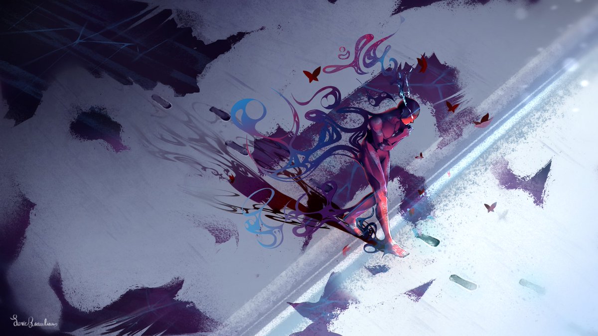 sklettedzn's tweet image. Voici l’illustration que j'ai réalisé pour ma demande d’admission pour un lycée dans un programme en art visuel.