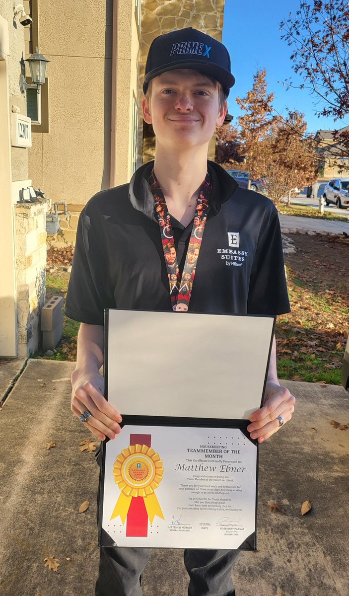 daywalker210/TRIPP_sped (@trippcady) on Twitter photo Well check out my student Mathew!He is Employee of the Month <a href="/EmbassySuites/">Embassy Suites by Hilton</a> !! Your Phase3 team is so very proud of you <a href="/NISDReddix/">Nellie Reddix Center</a> <a href="/NISDSpecialEd/">NISD Special Ed</a> KEEP UP THE GOOD WORK!!😊💪🏻 Well check out my student Mathew!He is Employee of the Month <a href="/EmbassySuites/">Embassy Suites by Hilton</a> !! Your Phase3 team is so very proud of you <a href="/NISDReddix/">Nellie Reddix Center</a> <a href="/NISDSpecialEd/">NISD Special Ed</a> KEEP UP THE GOOD WORK!!😊💪🏻