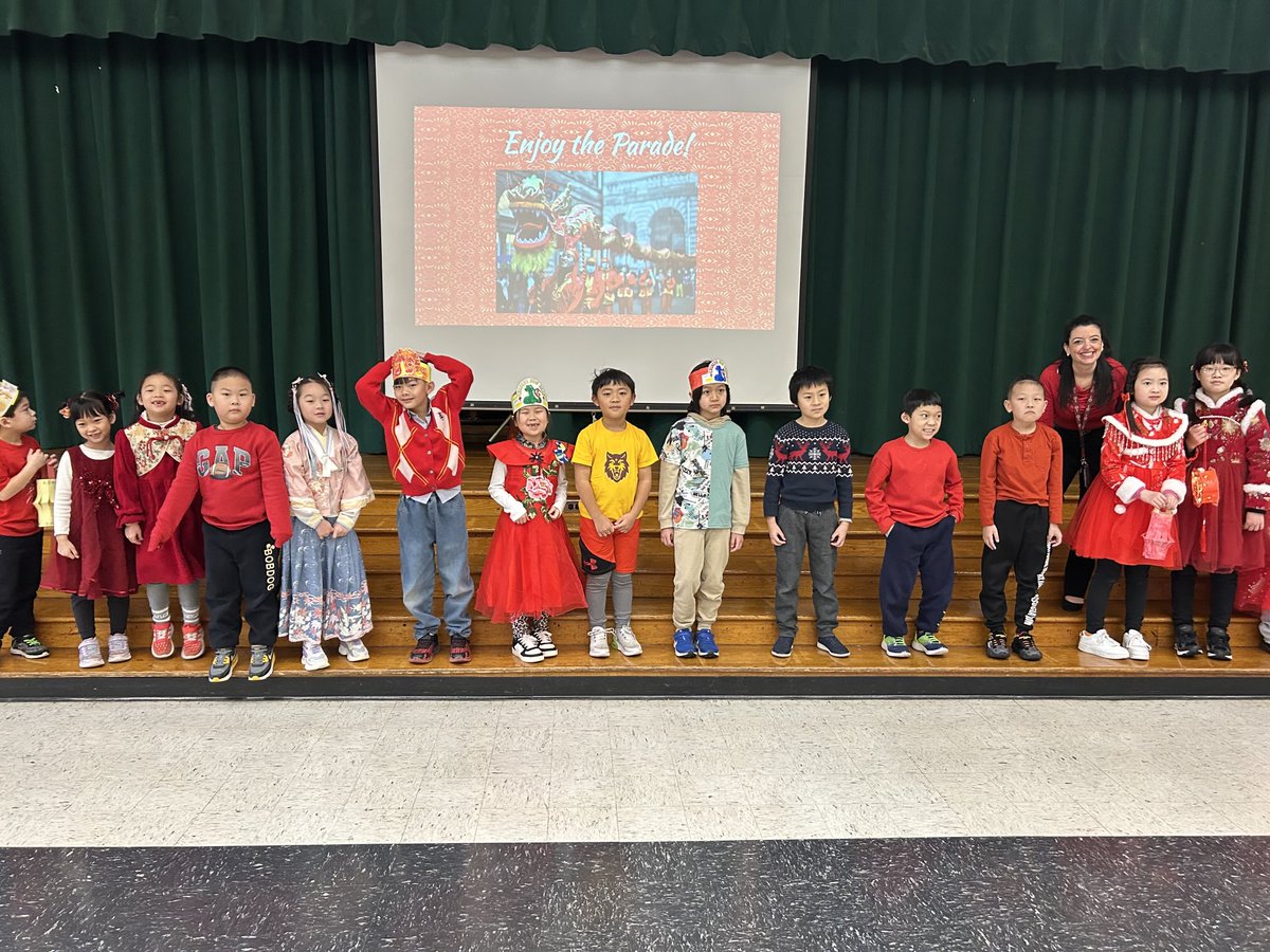 Happy Lunar New Year! Veeder celebrated with an assembly followed by a school parade. The year of the snake &amp; a wave of red and gold for our parents &amp; guests ⁦<a href="/csd_south/">SouthColonieCSD</a>⁩
