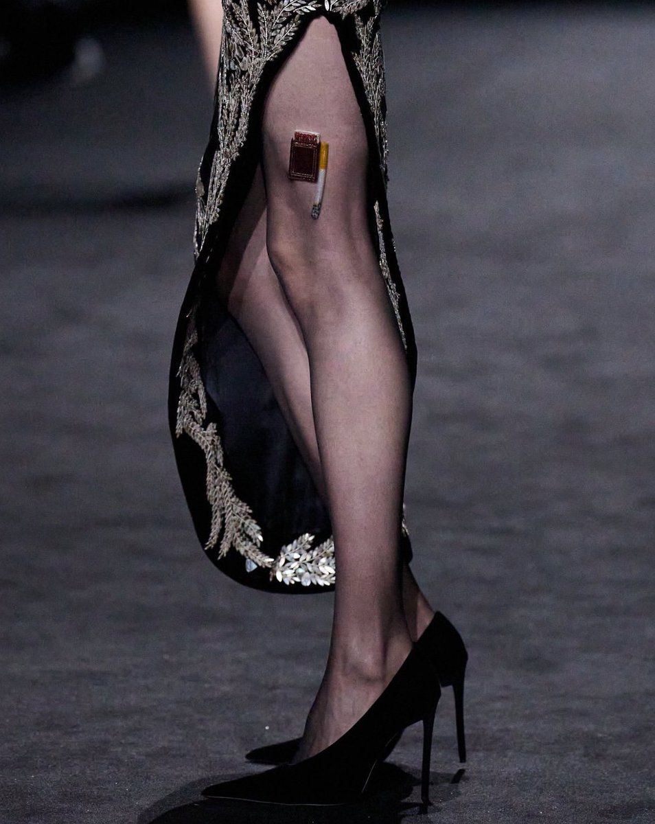 StreetFashion01's tweet photo. Cigarette &amp; Lighter Tights by Ashi Studio (2025) https://t.co/irUeYna6Un