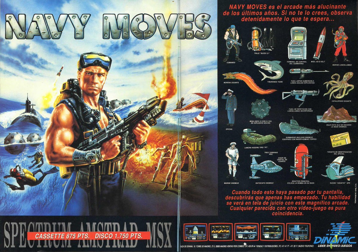 El Fantasm贸n de Reyes馃懟 (@agentreyes2) on Twitter photo <a href="/TheMedievalNerd/">Medieval Nerd</a> Back to Navy Moves I wore out the amstrad tape as a kid ;D The box came with some cool Spec Ops-themed feelies. I recall borrowing the PC disk from a friend and being very disappointed when I discovered that the infamous mine-jumping and the whole underwater levels were removed. <a href="/TheMedievalNerd/">Medieval Nerd</a> Back to Navy Moves I wore out the amstrad tape as a kid ;D The box came with some cool Spec Ops-themed feelies. I recall borrowing the PC disk from a friend and being very disappointed when I discovered that the infamous mine-jumping and the whole underwater levels were removed.