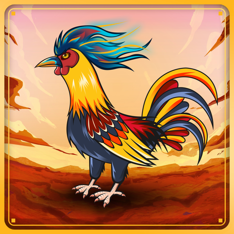 PlayChickenSaga's tweet photo. The Sabong Saga team was forged by @AxieInfinity, and it’s time we pay tribute to the legends who made this journey possible.

We've sent this Legendary Genesis Chicken to the Philippines' Web3 Kuya, @Jihoz_Axie.

This chicken features an Adarna comb to honor his love for our country and Agila eyes (Eagle in Tagalog) as a symbol of PH-US friendship.

Salamat, Kuya Jihoz! ♥️🇵🇭
