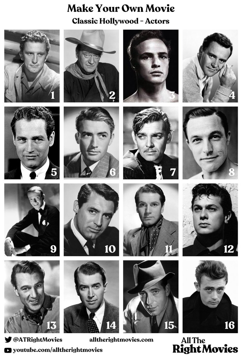 ATRightMovies's tweet photo. You're making an Old Hollywood movie. Which 3 actors are you choosing to star? https://t.co/02OBOlP2wv