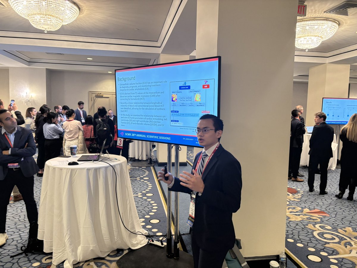 JonathanPanMD's tweet image. Great Rapid Fire Abstracts from our bright UVA Med Students Alper, Caroline, and Joseph on CMR Diastolic Parameters! Very proud of them! @AmitRPatelMD @ChrisKramerMD @SCMR2025 @SCMRorg
