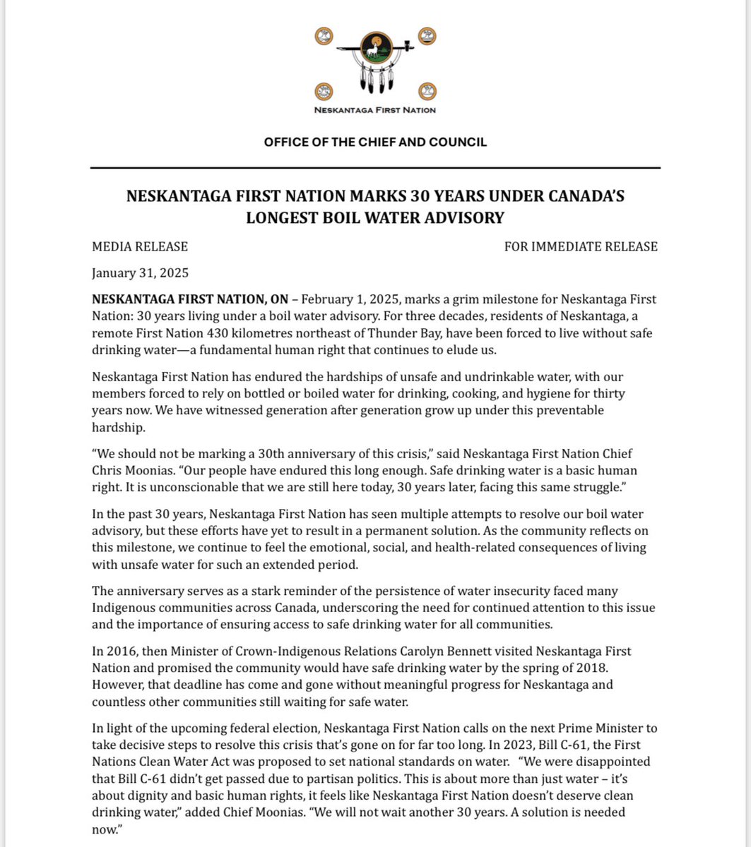 On Saturday, Neskantaga First Nation marks 30 years under a boil water advisory.