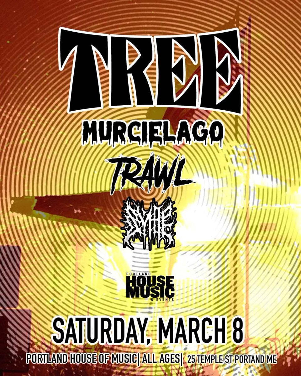 TRAWL (@trawlband) on Twitter photo .::JUST ANNOUNCED::.
TREE w/Murcielago, TRAWL and SYTHE
Saturday, March 8th <a href="/P_H_O_M_E/">P.H.O.M.E.</a>
🎫 tickets: tixr.com/e/130884 .::JUST ANNOUNCED::.
TREE w/Murcielago, TRAWL and SYTHE
Saturday, March 8th <a href="/P_H_O_M_E/">P.H.O.M.E.</a>
🎫 tickets: tixr.com/e/130884
