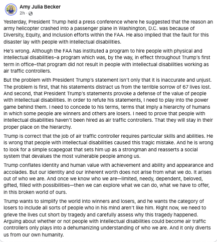 CdnDownSyndrome's tweet image. "...our identity and our inherent worth does not arise from what we do. It arises out of who we are. Arguing about whether or not people with intellectual disabilities could become air traffic controllers only plays into a dehumanizing understanding of who we are. And it only…