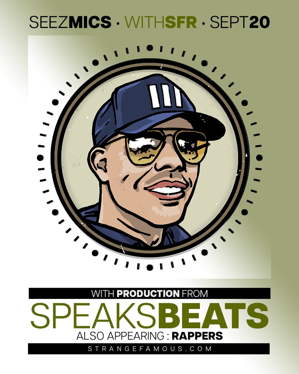 seezmics's tweet photo. .@Speaksbeats1, the producer of my album #WithSFR.
Full write-up of our friendship and how the album came together is available on the #StrangeFamousRecords @Bandcamp page:
https://t.co/c8fkes8RYB
Merch via @SFRupdates: https://t.co/iZzIIJN2sE https://t.co/UgJvIpfQWN