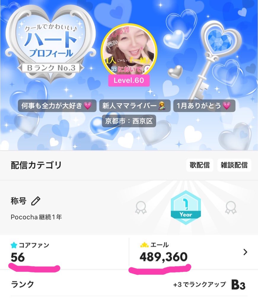 ainyan0731's tweet photo. 1月❣️濃い１ヶ月でした🥰
いつも以上に色んな事を考えさせて貰いありがとうございました☺🙏
コアやエールも枠が強く暖かくなってて一人一人のお気持ちが嬉しいです😌
私らしい配信させて貰ってありがとう💗
イベント入賞✨️B3にも戻して貰い感謝です🥹💕

2月月初コア解禁は1～3日です🙌
月初コアは枠としてとても助かります🙏
応援、御協力よろしくお願いします🙇‍♀️

そして、2月はA帯チャレンジ(  •̀ •́ )୨⚑︎゛
B帯抜けたいです‼️
皆でまたこの気持ち繋げて進んで行きましょう☺️
自身も成長止めず進みます🔥
頑張らせて下さい😌