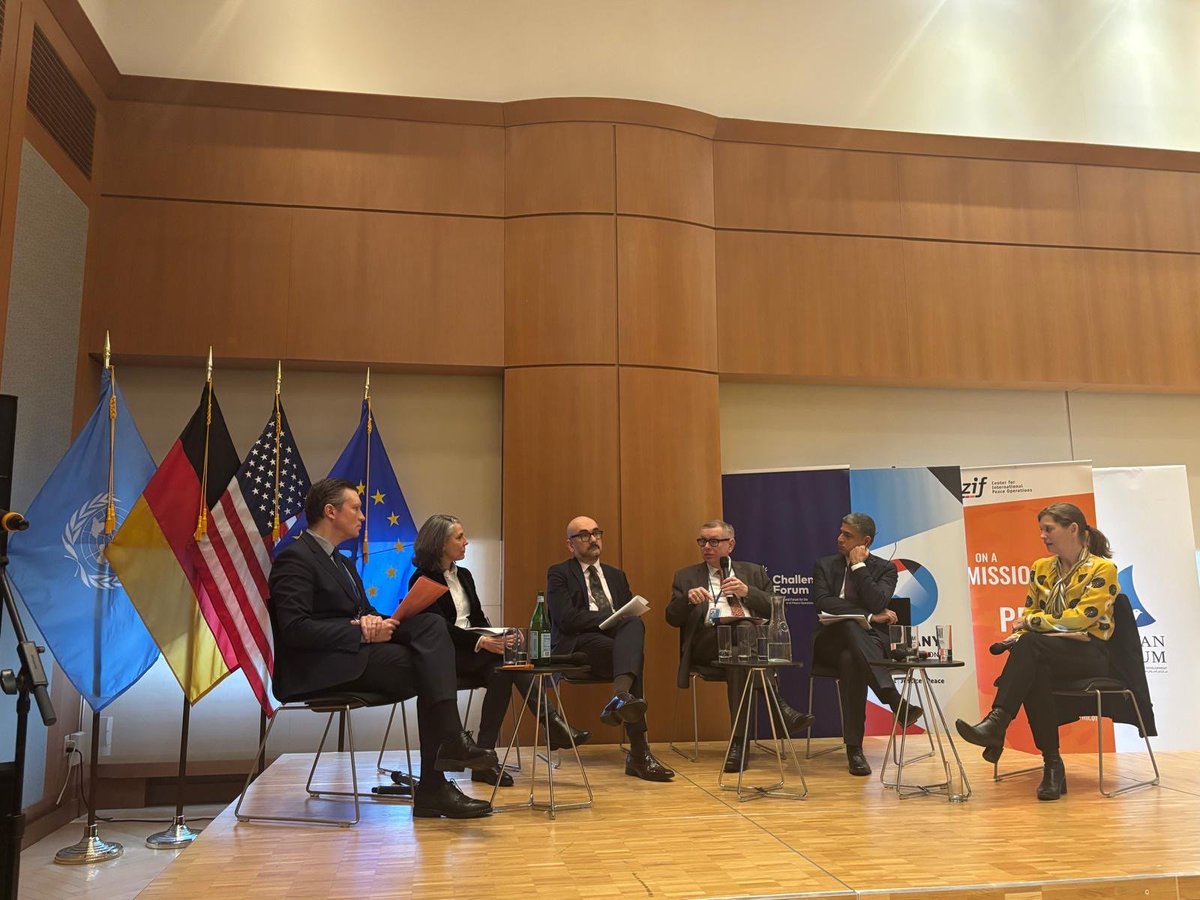 I had the great pleasure to participate on behalf of <a href="/UNPeacekeeping/">UN Peacekeeping</a> in the discussion on strengthening <a href="/UN/">United Nations</a> Peace Operations, with many thanks to the Challenges Forum and <a href="/GermanyUN/">Germany in the United Nations</a>.