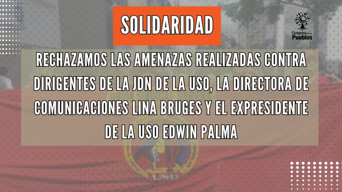 Como integrantes de la Junta Directiva Nacional - JDN de la Unión Sindical Obrera - <a href="/usofrenteobrero/">USO Colombia</a>, de <a href="/funtramiexco/">Funtramiexco</a>, la Central Unitaria de Trabajadores - <a href="/cutcolombia/">Central Unitaria de Trabajadores</a> Nacional y la Comisión Nacional de Derechos Humanos y Paz, y miembros del Movimiento Social y Político
